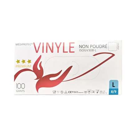 GANT VINYL MEDICAL NON POUDRE X100 TL