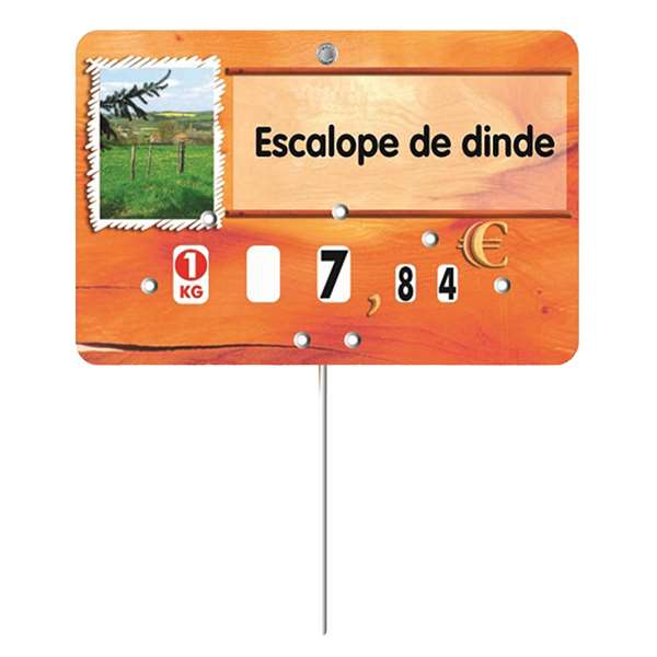 Image de ETIQ 8X12 PAPRIKA PRAIRIE TEXTE ROULET PIQUE INOX