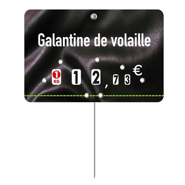 Image de ETIQ 8X12 PRESTO NEUTRE A TEXTE ROULET PIQUE INOX