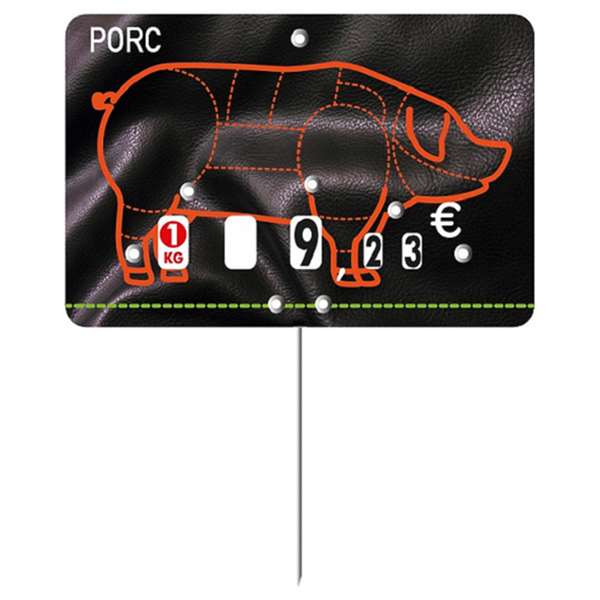 Image de ETIQ 8X12 PRESTO PORC ROULET PIQUE INOX X10
