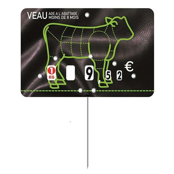 Image de ETIQ 8X12 PRESTO VEAU ROULET PIQUE INOX X10