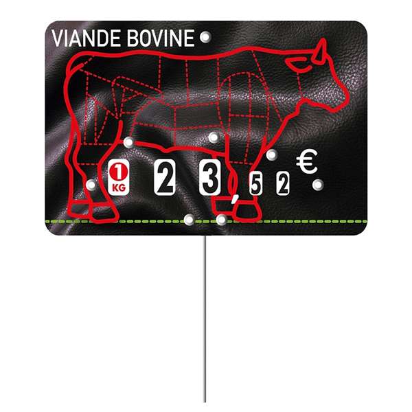 Image de ETIQ 8X12 PRESTO VIANDE BOVINE ROULET PIQUE INOX X10