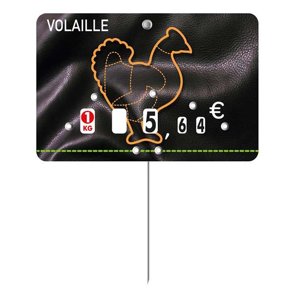 Image de ETIQ 8X12 PRESTO VOLAILLE ROULET PIQUE INOX X10