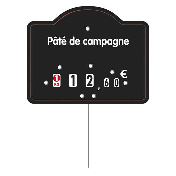 Image de ETIQ 9,5X12 MAESTRO NEUTRE TEXTE ROULET PIQUE INOX