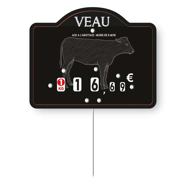 Image de ETIQ 9,5X12 MAESTRO VEAU ROULET PIQUE INOX X10