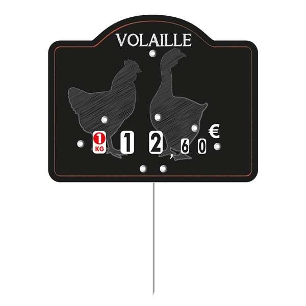 Image de ETIQ 9,5X12 MAESTRO VOLAILLE ROULET PIQUE INOX X10