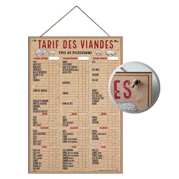 Image de PANNEAU DELUXE PRIX AU KG BOUCHERIE VBVAP (FTS70X102CM)