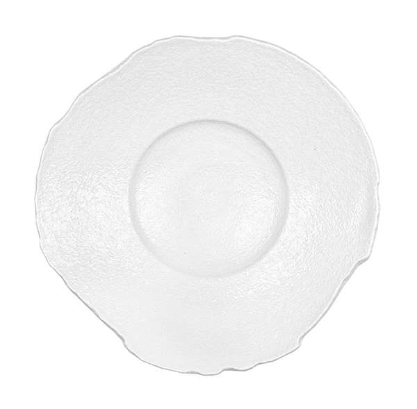 Image de ASSIETTE ORGANIQUE PETIT BASSIN BLANCHE DIAM.225MM