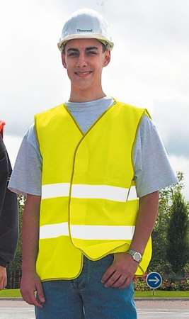 GILET 2 FLUO MAILLE POLYR JAUNE TXL