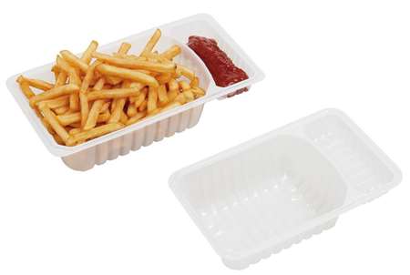 BARQUETTE A FRITE 2 COMPART 750ML+60ML (FTS215X117X53MM)X500