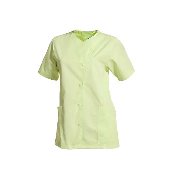 Image de JUSTINE MANCHE COURTE POLY65%-COT35% ANIS T2