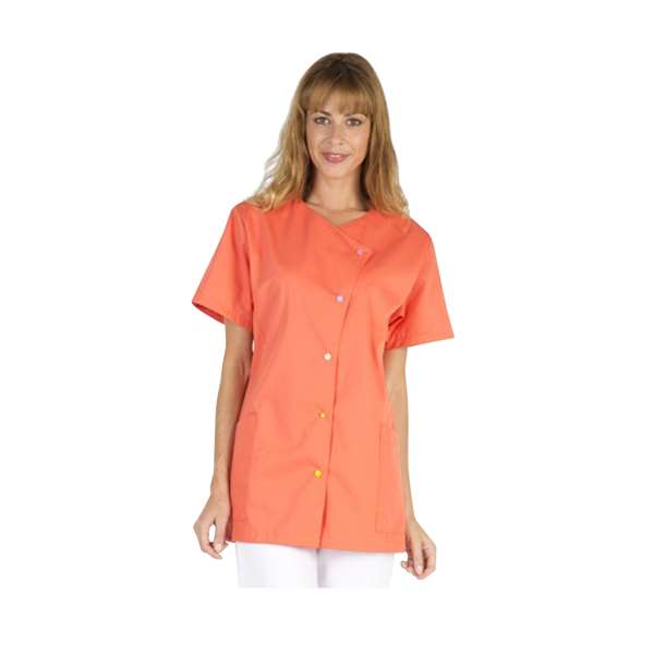 Image de JUSTINE MANCHE COURTE POLY65%-COT35% ABRICOT T5