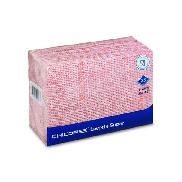 Image de LAVETTE SUPER ANTI-BACTERIENNE (FTS51X36CM) ROUGE X25