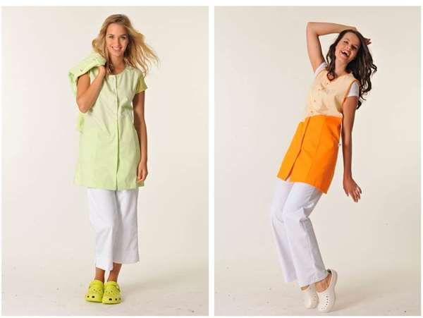 Image de LOLA SANS MANCHE POLY65%-COT35% ORANGE T3