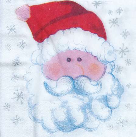 SERVIETTE OUATE PERE NOEL 2P 33X33CM X600