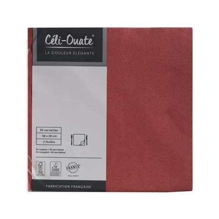 SERVIETTE CELI-OUATE BORDEAUX 38X38CM X900