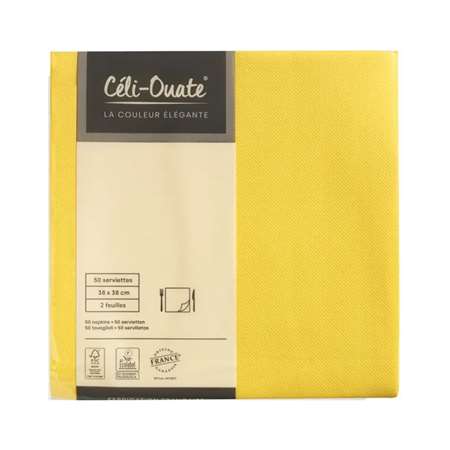 SERVIETTE CELI-OUATE CITRON 38X38CM X900