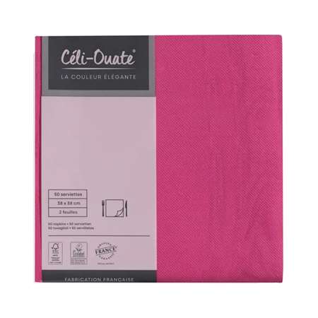 SERVIETTE CELI-OUATE FRAMBOISE 38X38CM X900