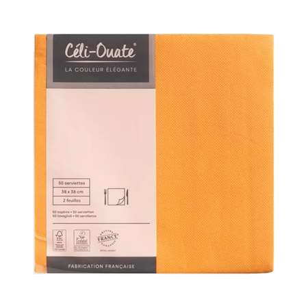 SERVIETTE CELI-OUATE MANDARINE 38X38CM X900