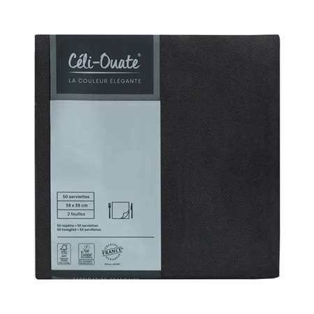 SERVIETTE CELI-OUATE NOIRE EBENE 38X38CM X900