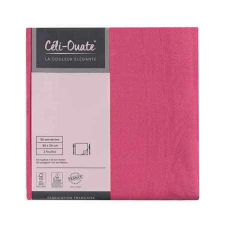 SERVIETTE CELI-OUATE PIVOINE 38X38CM X900