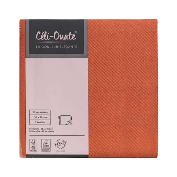 Image de SERVIETTE CELI-OUATE TERRACOTA 38X38CM X900