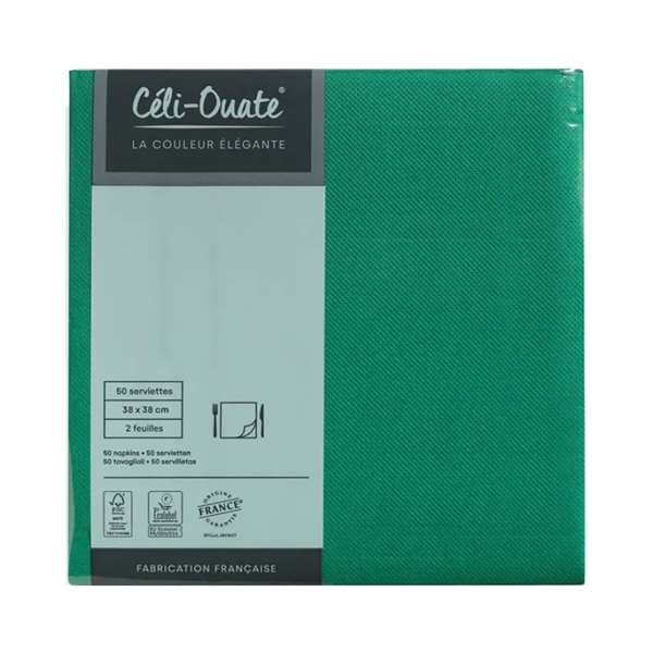 Image de SERVIETTE CELI-OUATE VERT LUMIERE 38X38CM X900