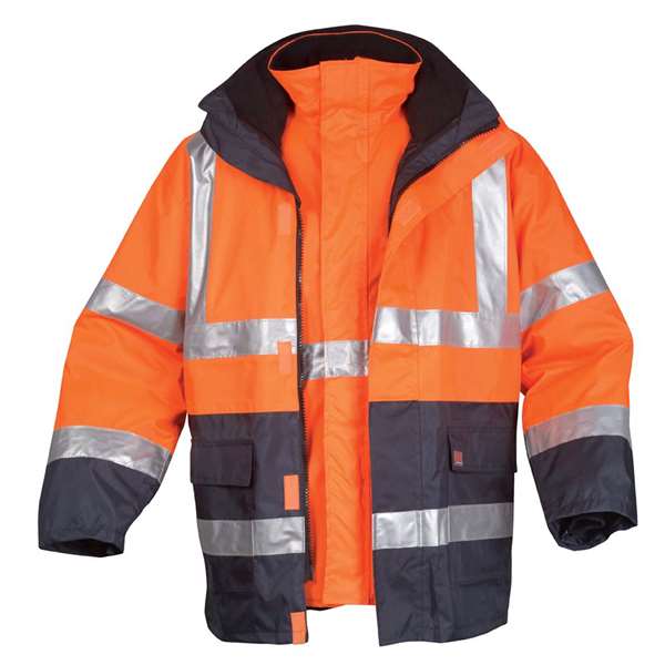 Image de PARKA SIGNALISATION CERVIN 4/1 ORANGE FLUO/MARINE TXL
