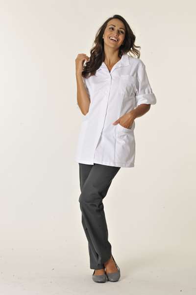 Image de PENELOPE BLANCHE MANCHE TRANSFORMABLE POLY 50%-COT50% T6