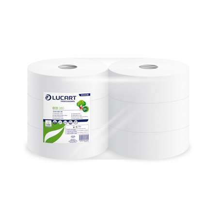 PAPIER HYGIENIQUE BLANC JUMBO ECO 380MX6RLX