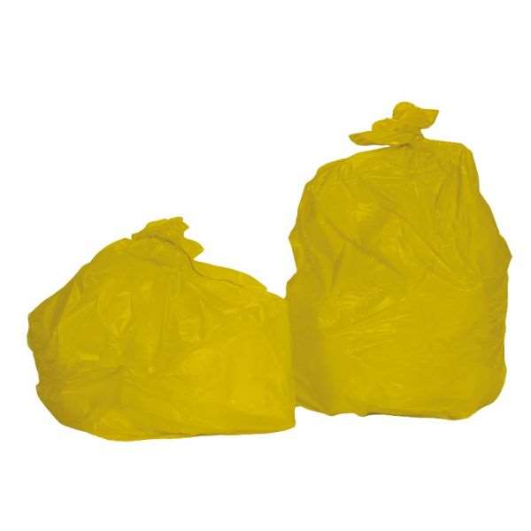 Image de SAC PLASTIQUE BD JAUNE 110L 30MµX200
