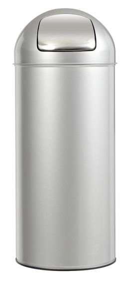 Image de POUBELLE PUSH AVEC COUVERCLE A TRAPPE - 45L - GRIS 9022