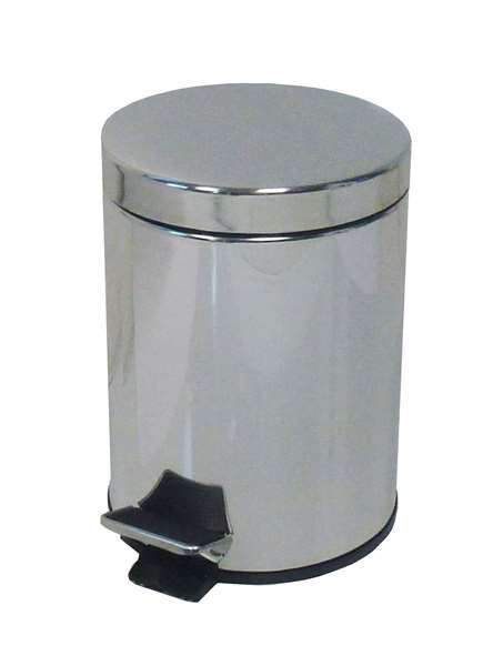 Image de POUBELLE A PEDALE METAL 3L-INOX