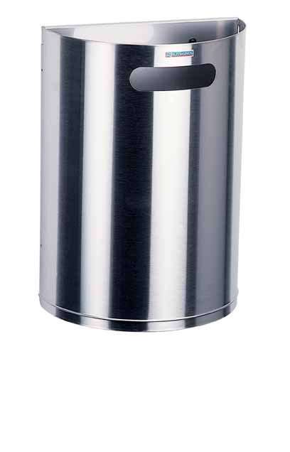 Image de POUBELLE MURALE DECROCHABLE 20L-INOX BROSSE-LUNEA