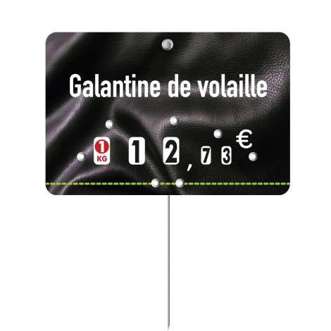 Image de ETIQ 10,5x7 PRESTO A TEXTE A ROULETTE PIQUE INOX
