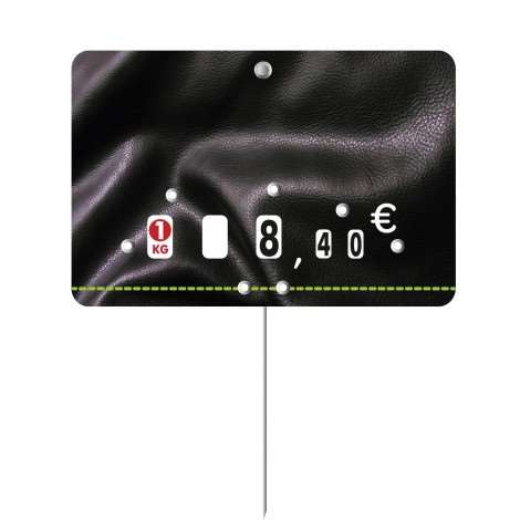 Image de ETIQ 10,5x7 PRESTO NEUTRE x10 A ROULETTE PIQUE INOX