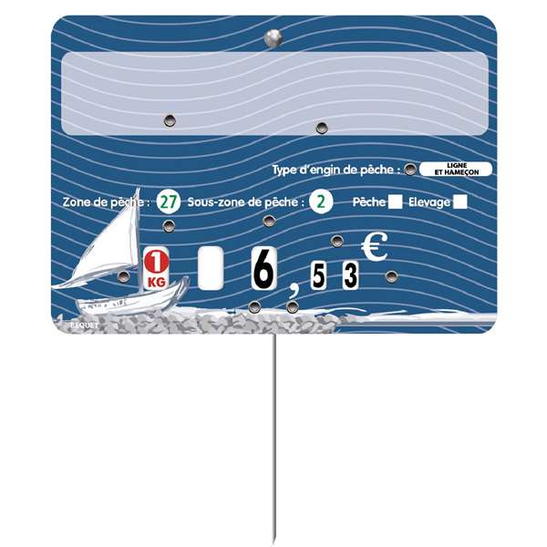 Image de ETIQ 10X14 NEPTUNE ROULET PIQUE INOX X10