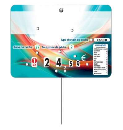 Image de ETIQ 14x10 LAGON A TEXTE-PIQUE INOX-BEQUET