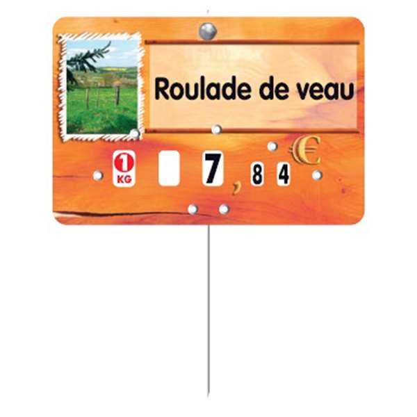 Image de ETIQ 9x6 TRAITEUR PAPRIKA TEXTE ROULET PIQ INOX