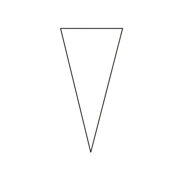 Image de ETIQUETTE NEUTRE TRIANGLES PVC BLANC (FTS3X6CM) X100