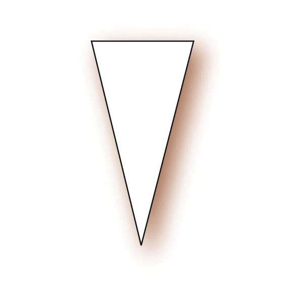 Image de ETIQUETTE NEUTRE TRIANGLES PVC BLANC (FTS4,5X6,5CM) X100