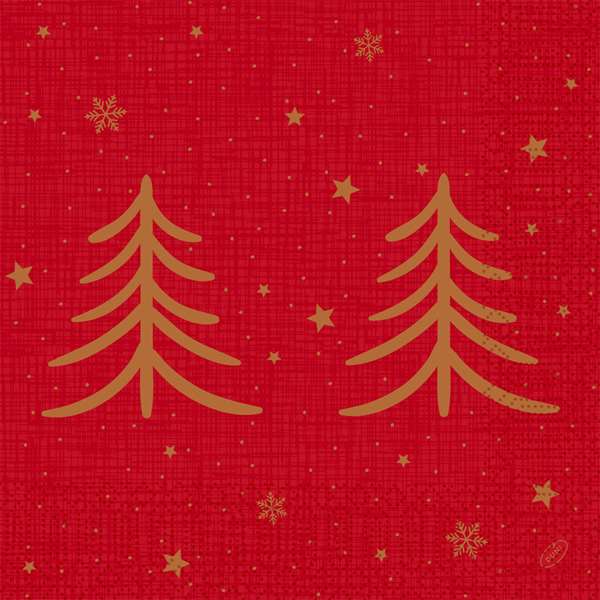 Image de SERVIETTE OUATE SHIMMER TREE 3P 40X40CM X1000