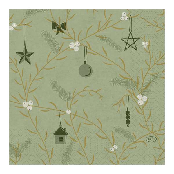 Image de SERVIETTE OUATE NOEL PISTACHIO 3P 33X33CM X1000