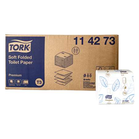 TORK PAPIER HYGIENIQUE PLAT BLANC T3 252FTSX30