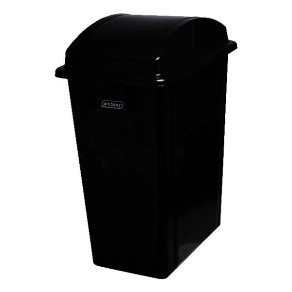 Image de COLLECTEUR A COUVERCLE BASCULANT NOIR 40L