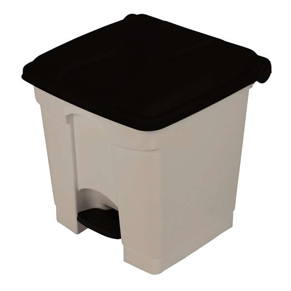 Image de COLLLECTEUR A PEDALE BLANC/GRIS 30L