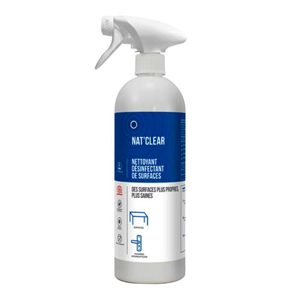 Image de NAT'CLEAR NETTOYANT DESINFECTANT SURFACES PAE 750MLX6