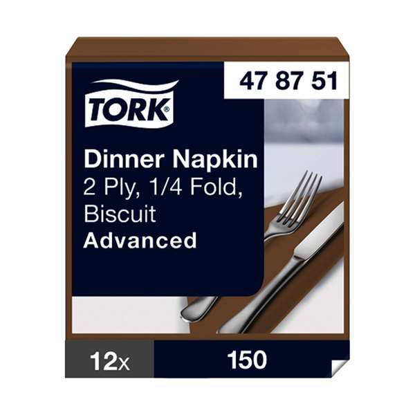 Image de TORK SERVIETTE DINNER BISCUIT 2P 39,5X39CM X1800