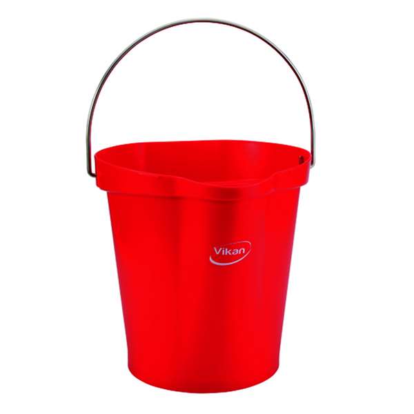 Image de VIKAN SEAU GRADUE BEC VERSEUR ALIMENTAIRE ROUGE 12L