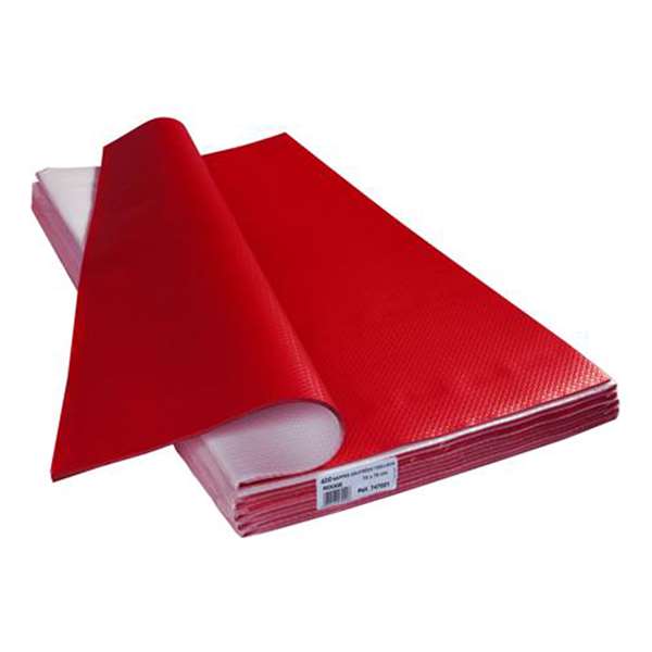 Image de NAPPE PAPIER GAUFRÉ ROUGE 70X70CM X400